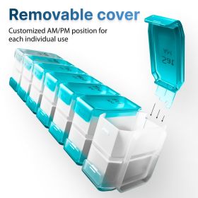 Extra Large Weekly Pill Organizer 2 Times a Day XL Pill Case Am Pm Big Pill Box 7 Day Oversized Daily Vitamin Organizer Jumbo Pill Container Medi