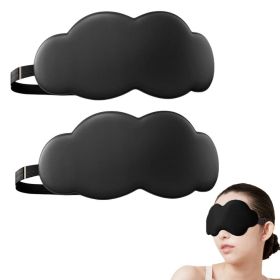 3D Contoured Sleep Mask 100% Light Blocking Eye Mask Ultra-Soft Skin-Friendly Material Breathable Eye Cover For Rest Travel Yoga (Color: Cloud style 2pcs)