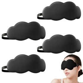 3D Contoured Sleep Mask 100% Light Blocking Eye Mask Ultra-Soft Skin-Friendly Material Breathable Eye Cover For Rest Travel Yoga (Color: Cloud style 4pcs)