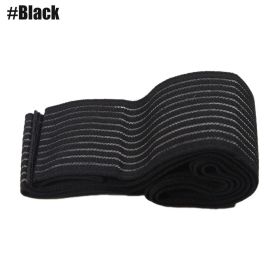 TIKE Elastic Breathable Wrap Ankle Support Brace Compression Knee Elbow Wrist Ankle Hand Support Wrap Gym Sports Bandage Strap (Color: 1 PC Black, size: 150cm)