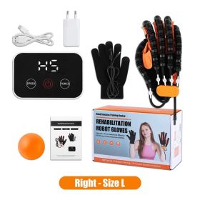 Upgraded Left Right Hand Massage Rehabilitation Robot Gloves Device for Stroke Hemiplegia Hand Function Recovery Finger Trainer (Color: Right L)