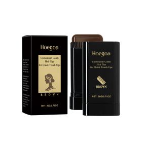 Hoegoa Hair Hair Hair Color Temporary Hair Hair Stick Is A Naturally Gentle And Non-irritating Pigmentation Hairdresser (Option: Brown-1pcs)